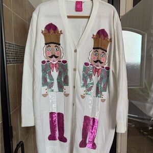 Queen of Sparkles Nutcracker Cardigan XL NWOT